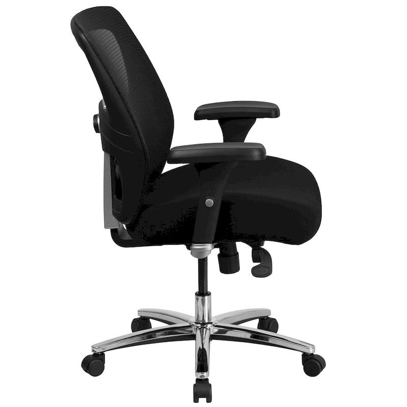 Fauteuil de bureau ergonomique en maille 24/7 pour usage intensif, grande taille, capacité 227 kg