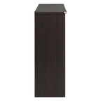 Buffet de cuisine moderne avec portes vitrées coulissantes, brun foncé