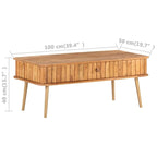 vidaXL Table basse 39,4x19,7x15,7 cm bois d'acacia massif