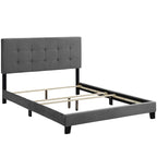 Lit Queen-size en velours rembourré Copper Grove Belimanastir