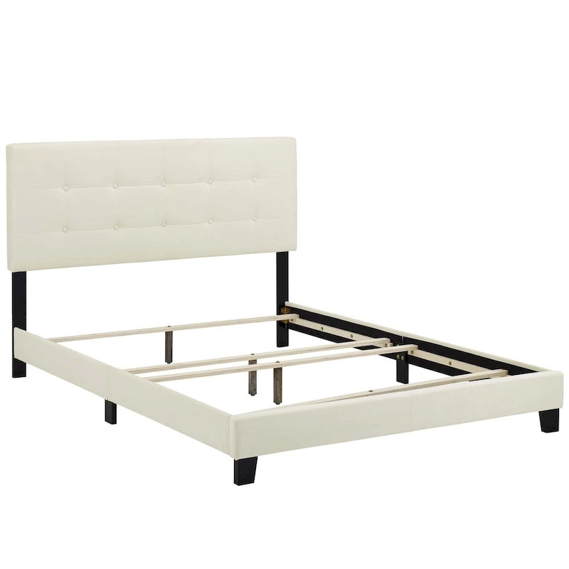 Lit Queen-size en velours rembourré Copper Grove Belimanastir