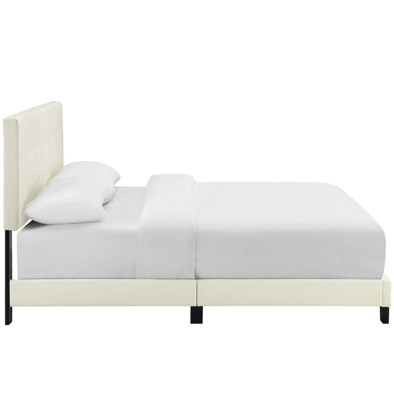 Lit Queen-size en velours rembourré Copper Grove Belimanastir