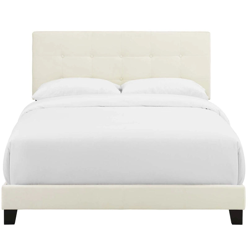 Lit Queen-size en velours rembourré Copper Grove Belimanastir