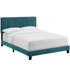 Lit Queen-size en velours rembourré Copper Grove Belimanastir