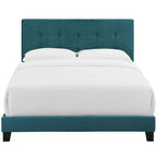 Lit Queen-size en velours rembourré Copper Grove Belimanastir