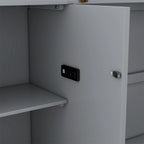 Lit escamotable Queen Size avec étagères, tiroirs et ports USB