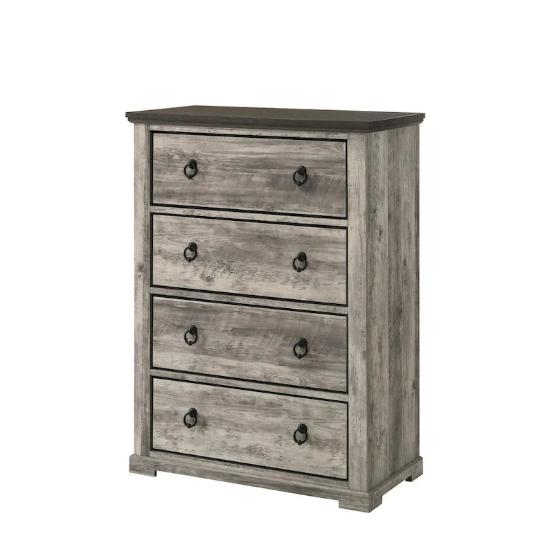 Chambre à coucher Aimon Gray Rustique (3 pièces)
