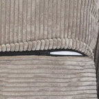 Canapé modulable en forme de L, revêtu de velours côtelé, avec méridienne, pouf et 3 coussins