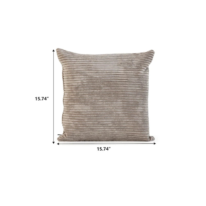 Canapé modulable en forme de L, revêtu de velours côtelé, avec méridienne, pouf et 3 coussins