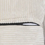 Canapé modulable en forme de L, revêtu de velours côtelé, avec méridienne, pouf et 3 coussins