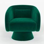 Fauteuil baril pivotant clouté