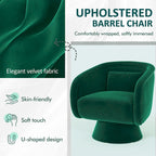 Fauteuil baril pivotant clouté