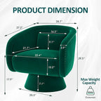 Fauteuil baril pivotant clouté