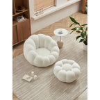 Fauteuil d'appoint et ottoman rembourrés en tissu 3D Tristica