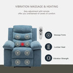 Fauteuil inclinable électrique GEITIN avec fonction de massage réglable et système de chauffage