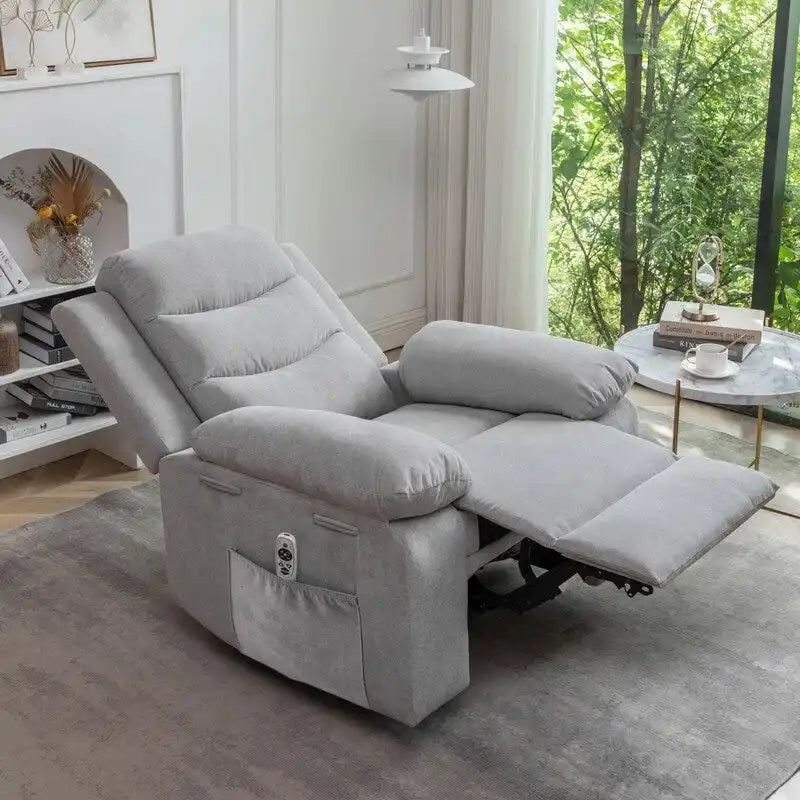Fauteuil inclinable électrique GEITIN avec fonction de massage réglable et système de chauffage