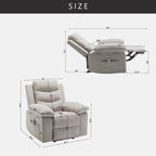 Fauteuil inclinable électrique GEITIN avec fonction de massage réglable et système de chauffage