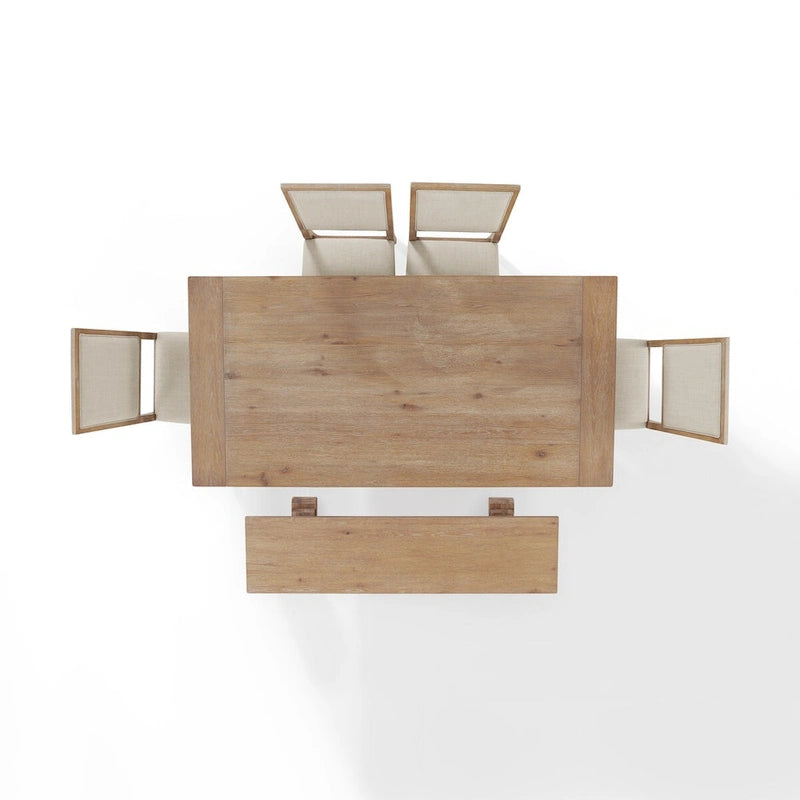 Ensemble de salle à manger rustique 6 pièces avec table à tréteaux, 4 chaises et banc, marron rustique