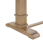 Ensemble de salle à manger rustique 6 pièces avec table à tréteaux, 4 chaises et banc, marron rustique