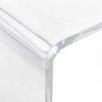 Table basse cascade rectangulaire tout acrylique de 15 mm d'épaisseur