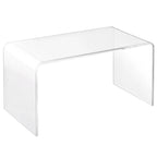 Table basse cascade rectangulaire tout acrylique de 15 mm d'épaisseur