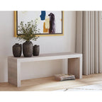 Banc Karson en bois massif blanc sable par East at Main