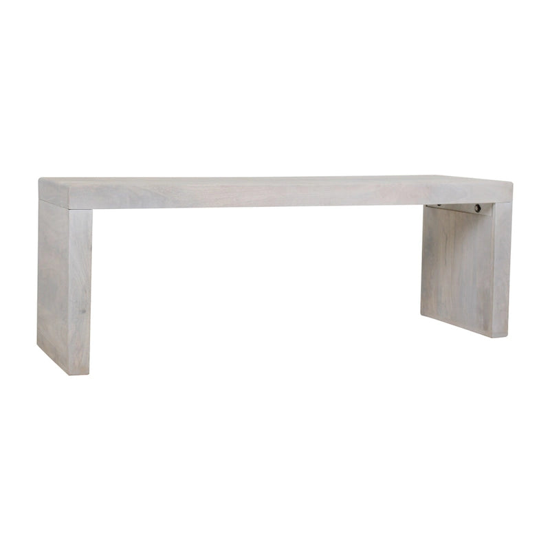 Banc Karson en bois massif blanc sable par East at Main