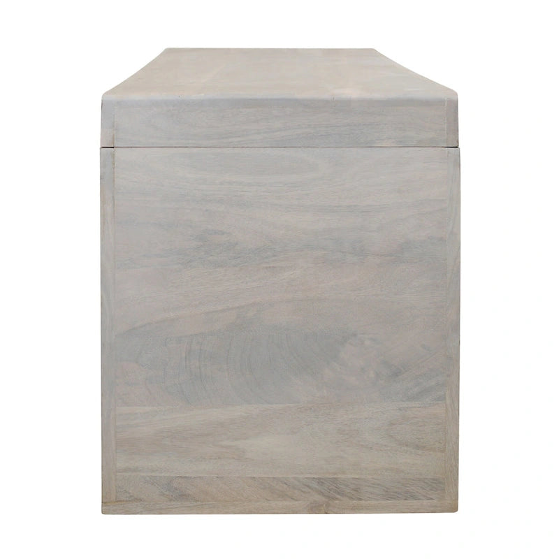 Banc Karson en bois massif blanc sable par East at Main