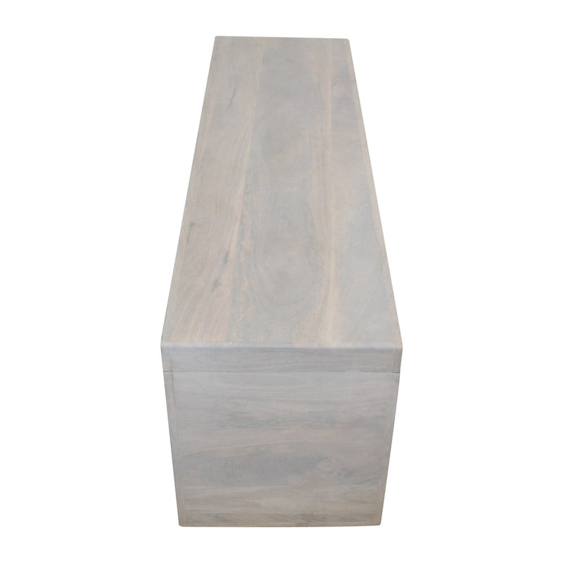 Banc Karson en bois massif blanc sable par East at Main