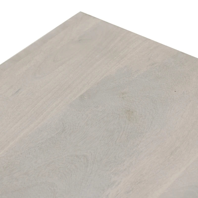 Banc Karson en bois massif blanc sable par East at Main