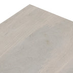 Banc Karson en bois massif blanc sable par East at Main