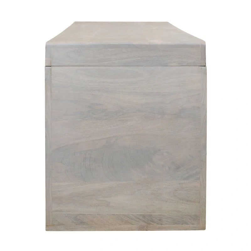 Banc Karson en bois massif blanc sable par East at Main