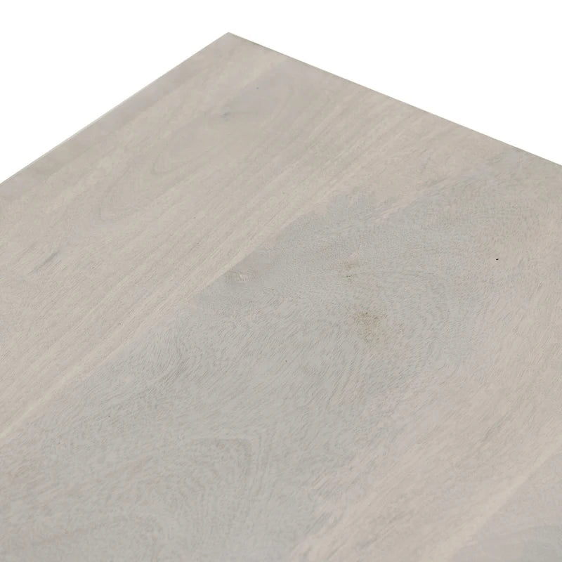 Banc Karson en bois massif blanc sable par East at Main
