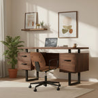 Bureau d'ordinateur à domicile avec tiroirs