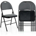 Chaises pliantes 2/4 pièces portables rembourrées pour bureau, cuisine ou salle à manger