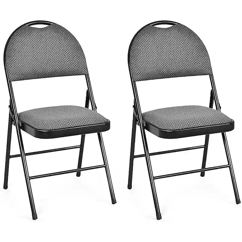 Chaises pliantes 2/4 pièces portables rembourrées pour bureau, cuisine ou salle à manger