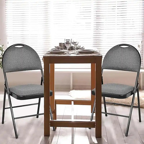2/4 Pack Folding Chairs Portable Padded Office Kitchen Dining Chairs