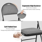 Chaises pliantes 2/4 pièces portables rembourrées pour bureau, cuisine ou salle à manger