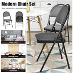 Chaises pliantes 2/4 pièces portables rembourrées pour bureau, cuisine ou salle à manger