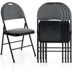 Chaises pliantes 2/4 pièces portables rembourrées pour bureau, cuisine ou salle à manger