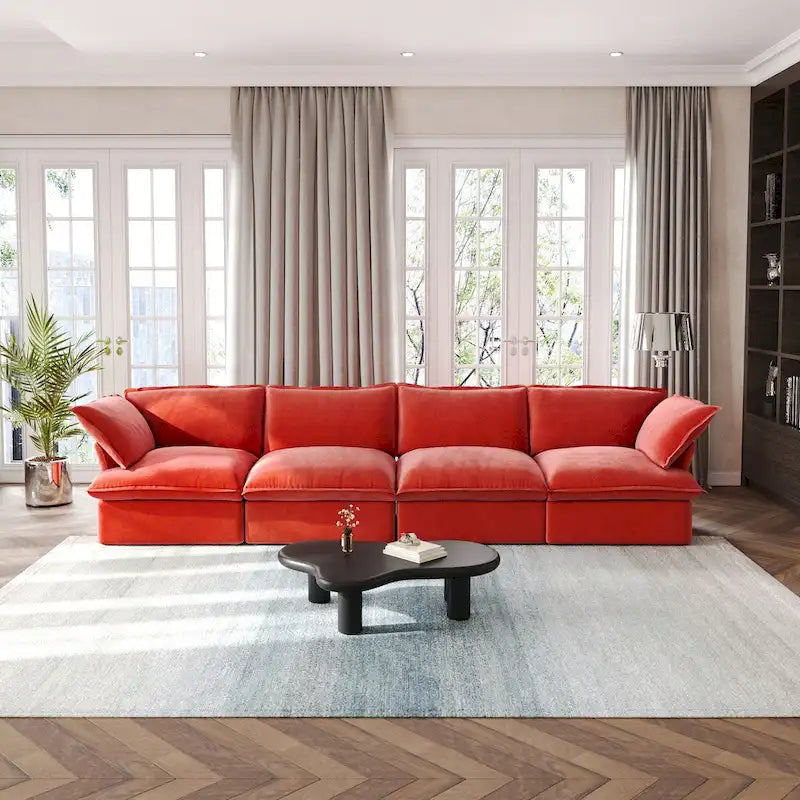 Canapé modulaire, canapé 4 places en velours 162,98, canapé pour salon ou appartement