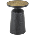Table d'appoint en métal faite à la main avec plateau en corde - Noir - Roche River Decor
