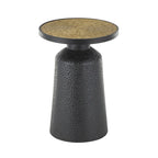 Table d'appoint en métal faite à la main avec plateau en corde - Noir - Roche River Decor