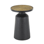 Table d'appoint en métal faite à la main avec plateau en corde - Noir - Roche River Decor