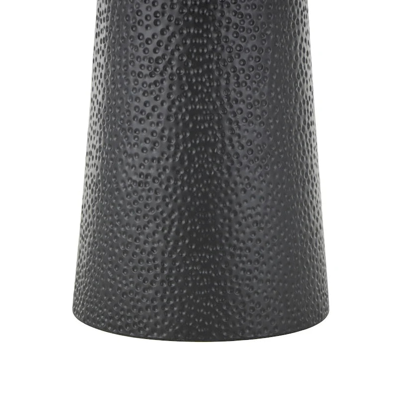 Table d'appoint en métal faite à la main avec plateau en corde - Noir - Roche River Decor