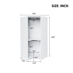 Armoire d'angle Polygon avec rangement suspendu