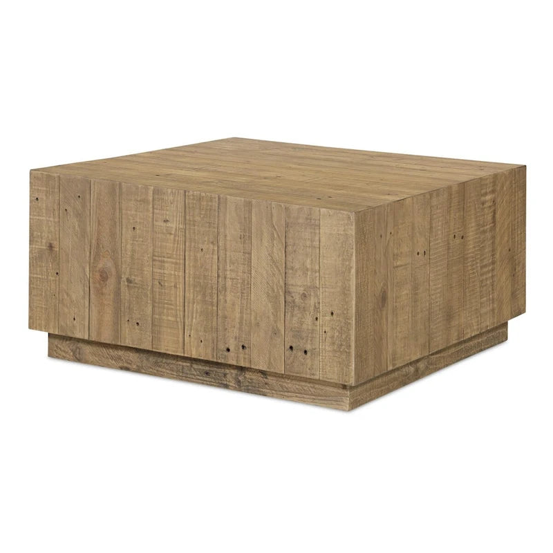 NADAAL STUDIOS Niall, Table basse carrée en bois, Marron - 31.5 X 31.5 X 16
